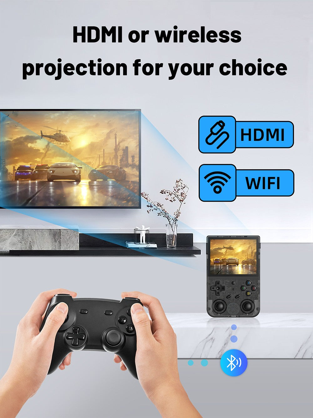 ANBERNIC RG353V Portable Game Console Android 32GB eMMC+16GB Linux+256GB Game TF Card 3.5'' IPS Retro WiFi Bluetooth