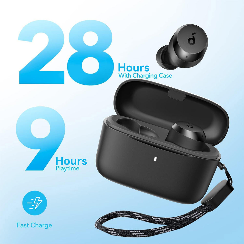 Anker Soundcore A25i TWS-Ohrhörer, Bluetooth 5.3, App-Steuerung, individuell anpassbarer Klang, bis zu 28 Stunden Wiedergabezeit