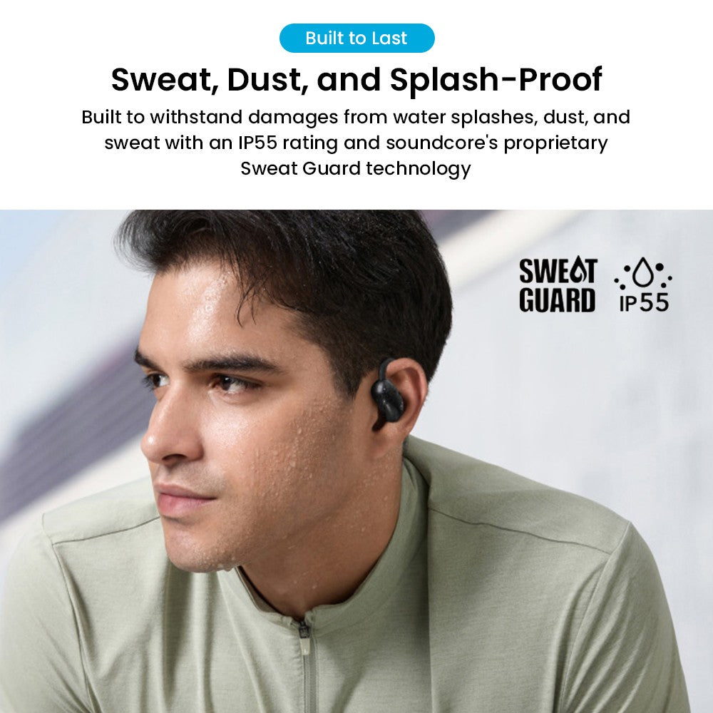 Anker Soundcore AeroFit 2 Open-Ear-Kopfhörer, kabellose Ohrhörer mit verstellbaren Ohrbügeln, Bluetooth 5.4, Hi-Res-Audio – Schwarz