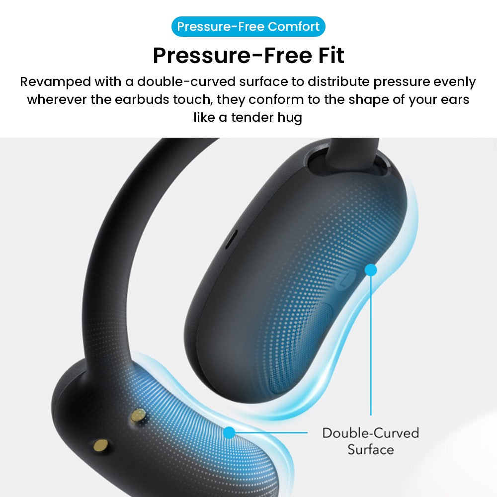 Anker Soundcore AeroFit 2 Open-Ear-Kopfhörer, kabellose Ohrhörer mit verstellbaren Ohrbügeln, Bluetooth 5.4, Hi-Res-Audio – Schwarz