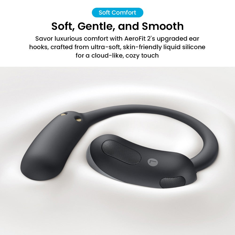 Anker Soundcore AeroFit 2 Open-Ear-Kopfhörer, kabellose Ohrhörer mit verstellbaren Ohrbügeln, Bluetooth 5.4, Hi-Res-Audio – Schwarz