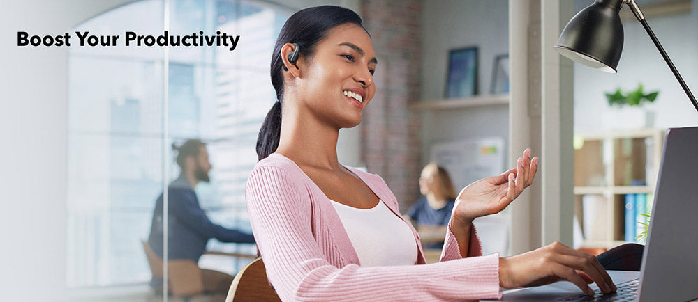 Anker Soundcore AeroFit Open-Ear-Ohrhörer, ergonomischer Ohrbügel, wasserdicht (IPX7), App-Steuerung, bis zu 42 Stunden Akkulaufzeit – Blau