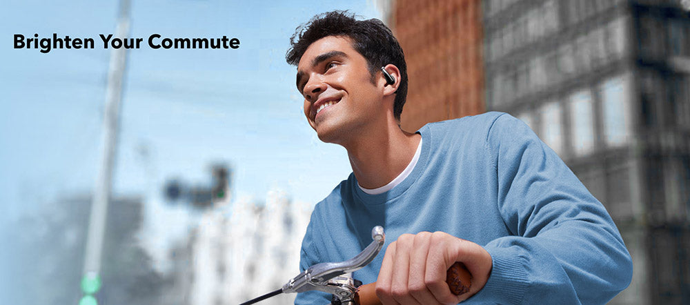 Anker Soundcore AeroFit Open-Ear-Ohrhörer, ergonomischer Ohrbügel, wasserdicht (IPX7), App-Steuerung, bis zu 42 Stunden Akkulaufzeit – Blau