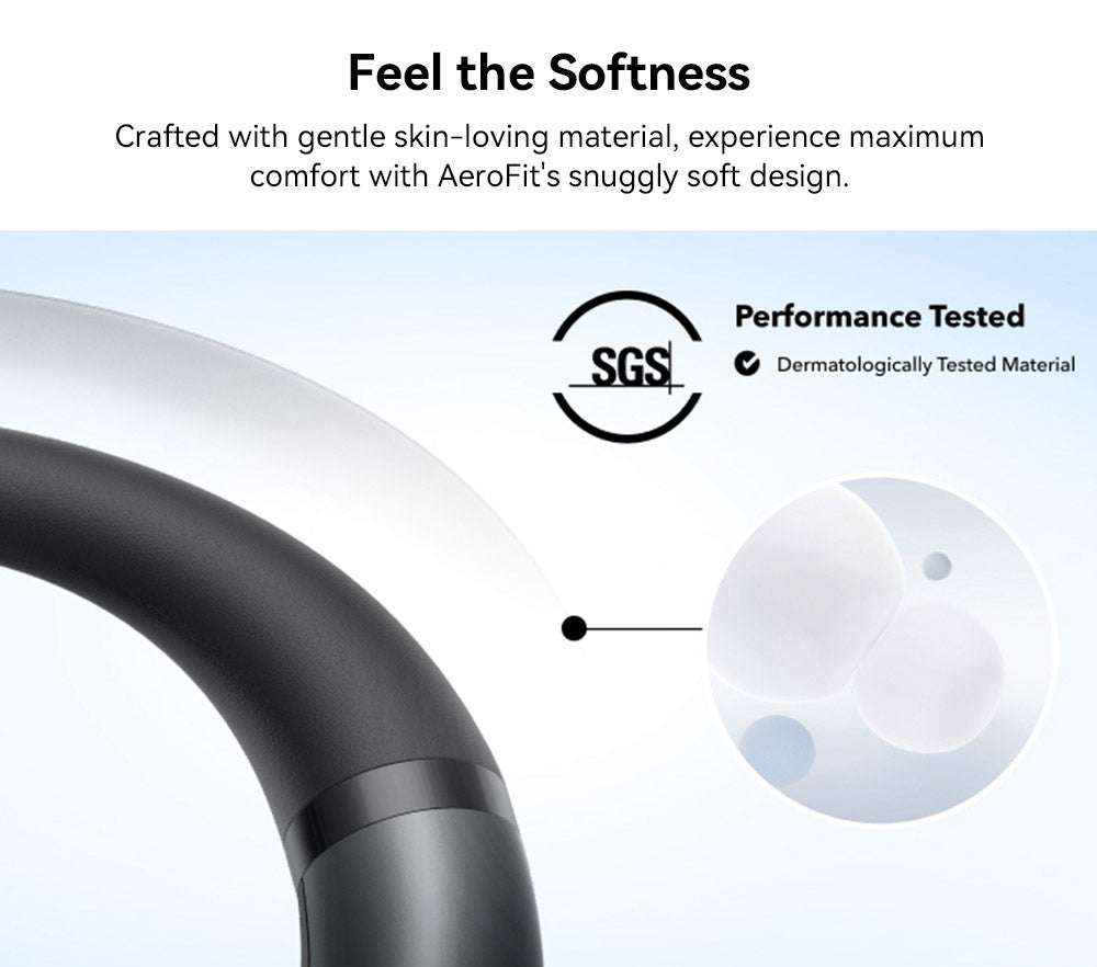 Anker Soundcore AeroFit Open-Ear-Ohrhörer, ergonomischer Ohrbügel, wasserdicht (IPX7), App-Steuerung, bis zu 42 Stunden Akkulaufzeit – Blau