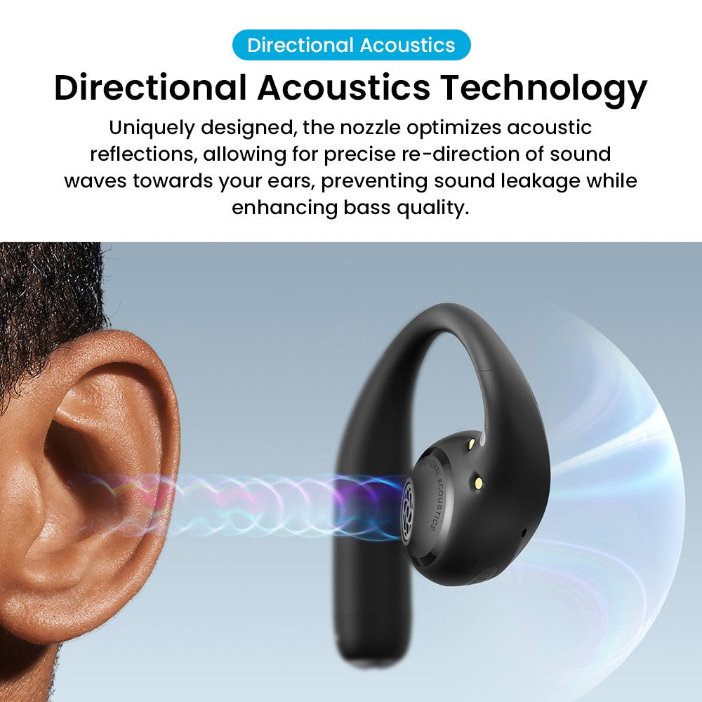 Anker Soundcore AeroFit Pro Ohrhörer mit offenem Ohr, Bluetooth 5.3, bis zu 46 Stunden Akkulaufzeit – Schwarz