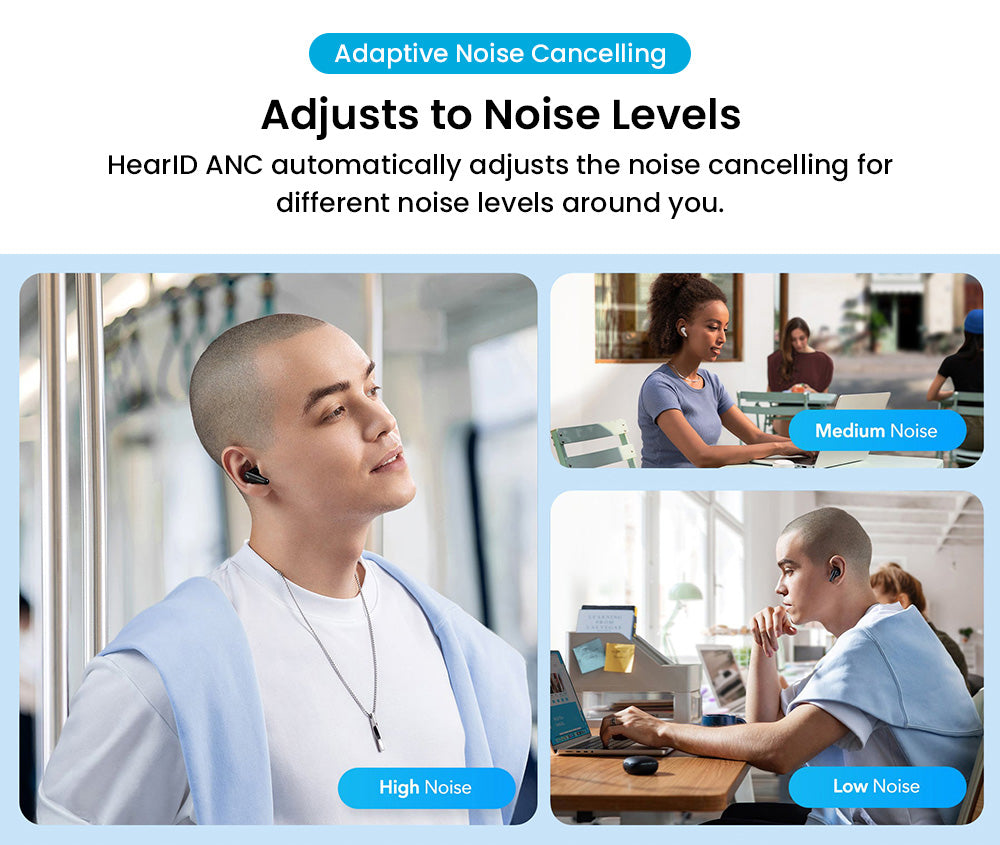 Anker Soundcore Liberty 4 True Wireless ANC-Ohrhörer, Hi-Res Wireless Audio, Spatial Audio mit zwei Modi, Herzfrequenzsensor – Schwarz