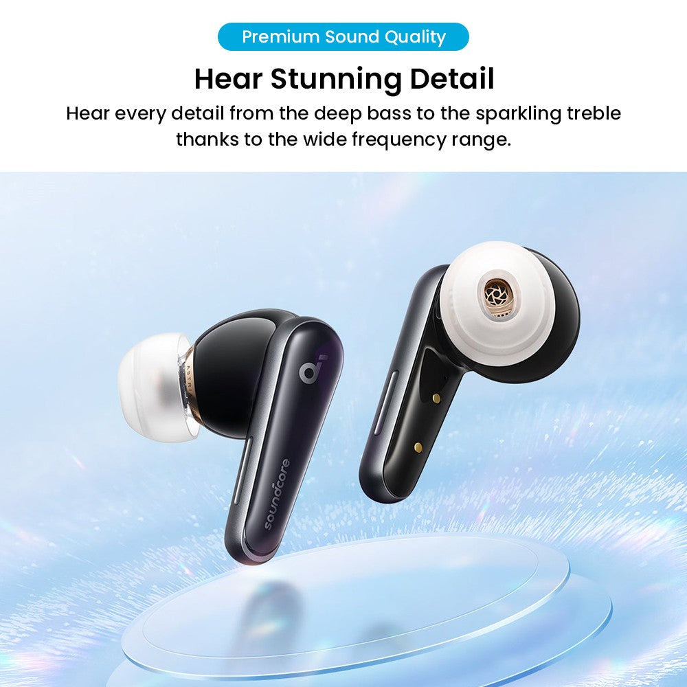 Anker Soundcore Liberty 4 True Wireless ANC-Ohrhörer, Hi-Res Wireless Audio, Spatial Audio mit zwei Modi, Herzfrequenzsensor – Schwarz