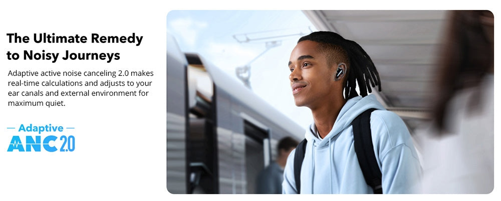 Soundcore Liberty 4 NC Ohrhörer (Wireless Wireless Stereo), adaptive Geräuschunterdrückung 2.0, Bluetooth 5.3, IPX4 wasserdicht, Schnellladefunktion – Weiß