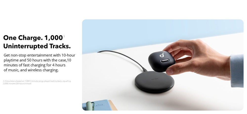 Soundcore Liberty 4 NC Ohrhörer (Wireless Wireless Stereo), adaptive Geräuschunterdrückung 2.0, Bluetooth 5.3, IPX4 wasserdicht, Schnellladefunktion – Weiß