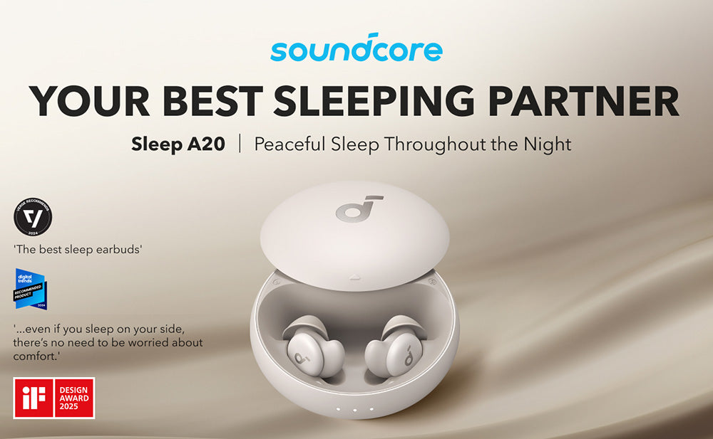 Anker Soundcore Sleep A20 Ohrhörer, geräuschunterdrückende Schlaf-Ohrhörer, bis zu 80 Stunden Wiedergabezeit