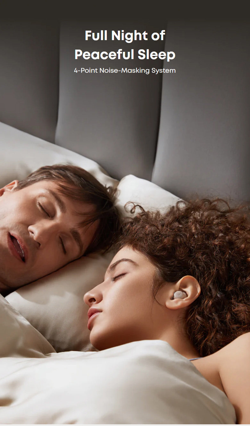 Anker Soundcore Sleep A20 Ohrhörer, geräuschunterdrückende Schlaf-Ohrhörer, bis zu 80 Stunden Wiedergabezeit