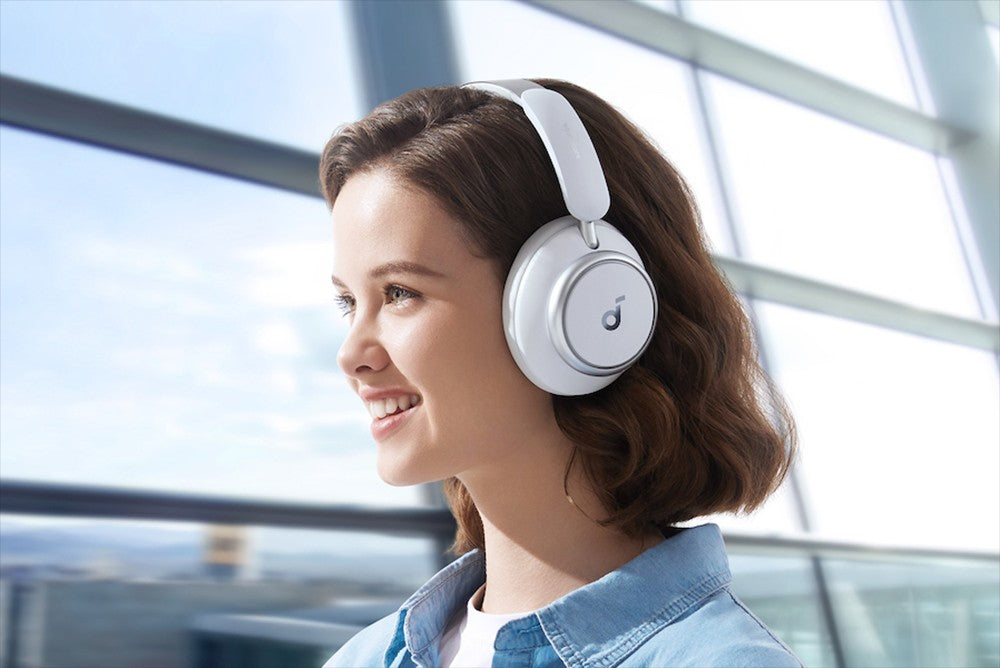 Anker Soundcore Space Q45 Kopfhörer, adaptive Geräuschunterdrückung (ANC), 50 Stunden Akkulaufzeit (ANC an), Bluetooth 5.3, App-Steuerung – Weiß