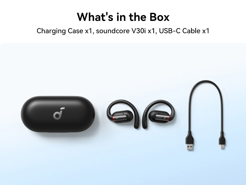 Anker Soundcore V30i Open-Ear-Ohrhörer, ergonomische Ohrbügel, Bluetooth 5.3, App-Steuerung, bis zu 36 Stunden Wiedergabezeit