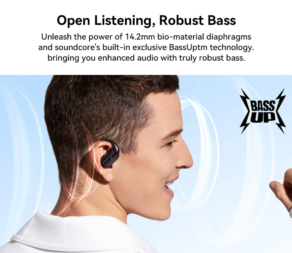 Anker Soundcore V30i Open-Ear-Ohrhörer, ergonomische Ohrbügel, Bluetooth 5.3, App-Steuerung, bis zu 36 Stunden Wiedergabezeit