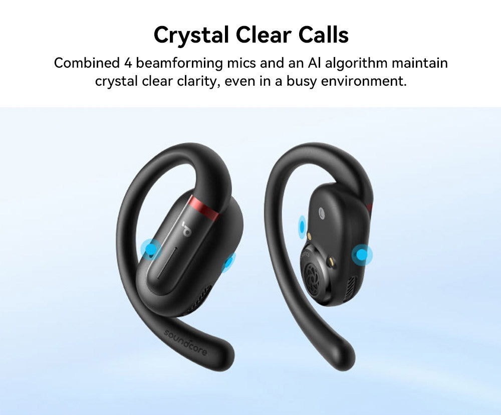 Anker Soundcore V30i Open-Ear-Ohrhörer, ergonomische Ohrbügel, Bluetooth 5.3, App-Steuerung, bis zu 36 Stunden Wiedergabezeit