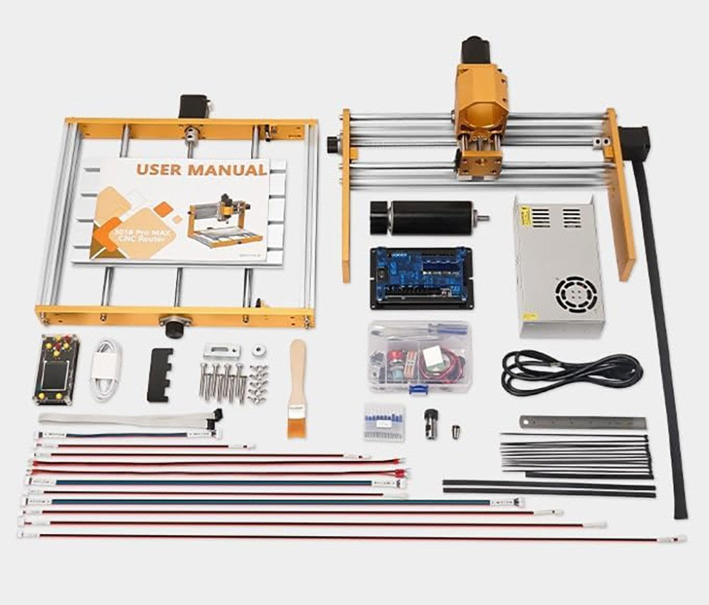 Máquina enrutadora CNC Annoytools 3018 Pro Max, 3 interruptores de límite de eje, control fuera de línea GRBL, 300x180x80mm