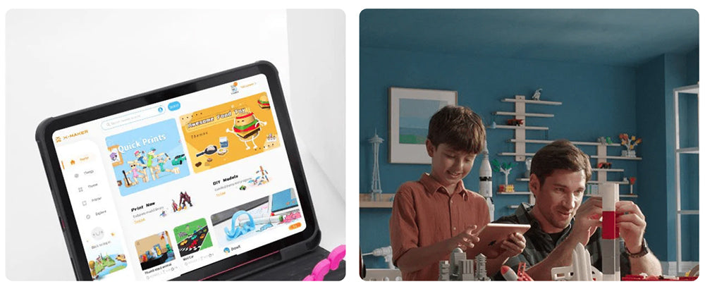 AOSEED X-MAKER 3D-Drucker für Kinder und Anfänger, 120–300 mm/s, nivellierungsfreies Druckbett, WLAN-Druck, extrem leise, App-Steuerung, unterstützt PLA/ABS-Filament, 150 × 150 × 150 mm