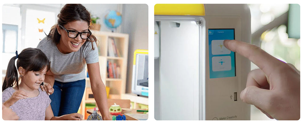 AOSEED X-MAKER 3D-Drucker für Kinder und Anfänger, 120–300 mm/s, nivellierungsfreies Druckbett, WLAN-Druck, extrem leise, App-Steuerung, unterstützt PLA/ABS-Filament, 150 × 150 × 150 mm