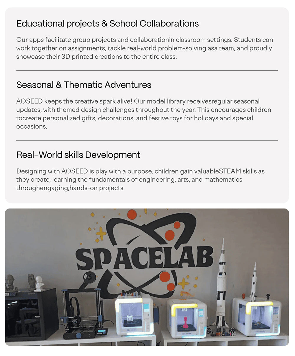 AOSEED X-MAKER 3D-Drucker für Kinder und Anfänger, 120–300 mm/s, nivellierungsfreies Druckbett, WLAN-Druck, extrem leise, App-Steuerung, unterstützt PLA/ABS-Filament, 150 × 150 × 150 mm