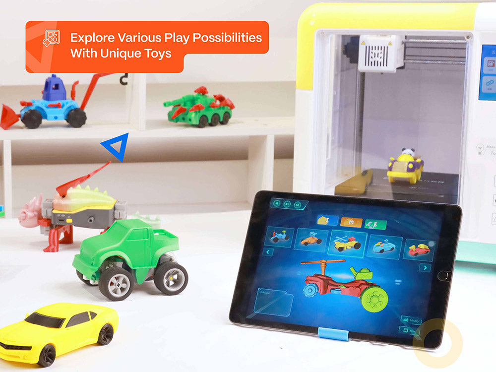 AOSEED X-MAKER 3D-Drucker für Kinder und Anfänger, nivellierungsfreies Druckbett, WLAN-Druck, extrem leise, App-Steuerung, unterstützt PLA/ABS-Filament