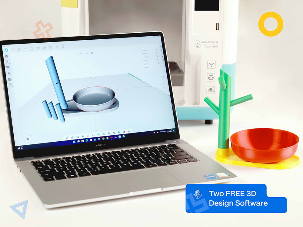 AOSEED X-MAKER 3D-Drucker für Kinder und Anfänger, nivellierungsfreies Druckbett, WLAN-Druck, extrem leise, App-Steuerung, unterstützt PLA/ABS-Filament