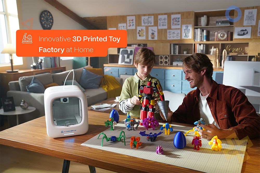 AOSEED X-MAKER JOY 3D-Drucker für Kinder, KI-Sprachsteuerung, intelligente App-Steuerung, Zeitraffer-Video, Mini-Programm