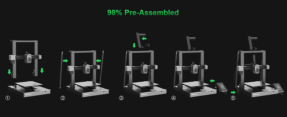 Impresora 3D Artillery Sidewinder X4 Pro, 240*240*260mm, velocidad de impresión 500mm/s, riel lineal eje X e Y, extrusor de accionamiento directo, nivelación automática de 81 puntos, doble varilla de tracción, boquilla de limpieza automática.