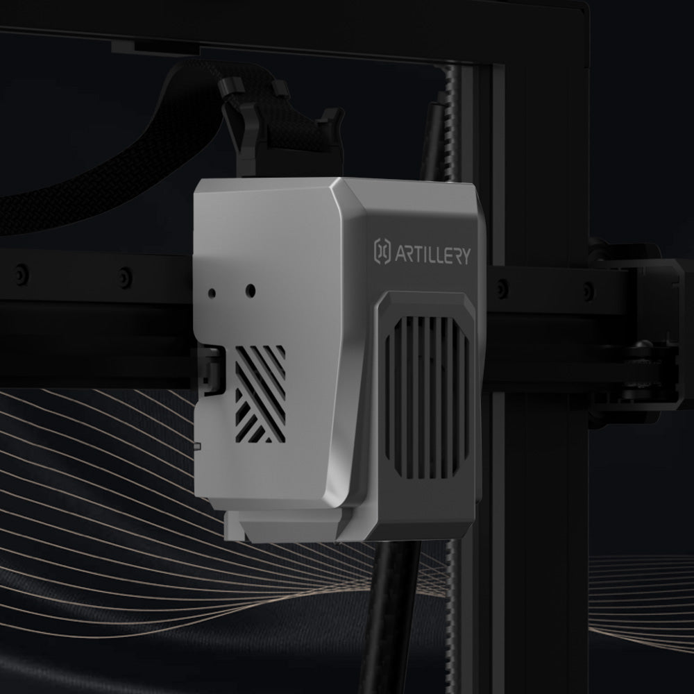 Impresora 3D Artillery Sidewinder X4 Pro, 240*240*260mm, velocidad de impresión 500mm/s, riel lineal eje X e Y, extrusor de accionamiento directo, nivelación automática de 81 puntos, doble varilla de tracción, boquilla de limpieza automática.