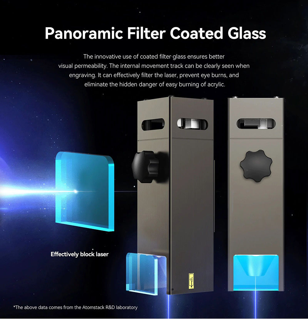 Grabador y cortador láser ATOMSTACK S10 Pro de 10 W, potencia de la máquina de 50 W, enfoque fijo, punto comprimido de 0,08 x 0,06 mm, funcionamiento sin conexión, 410 x 400 mm