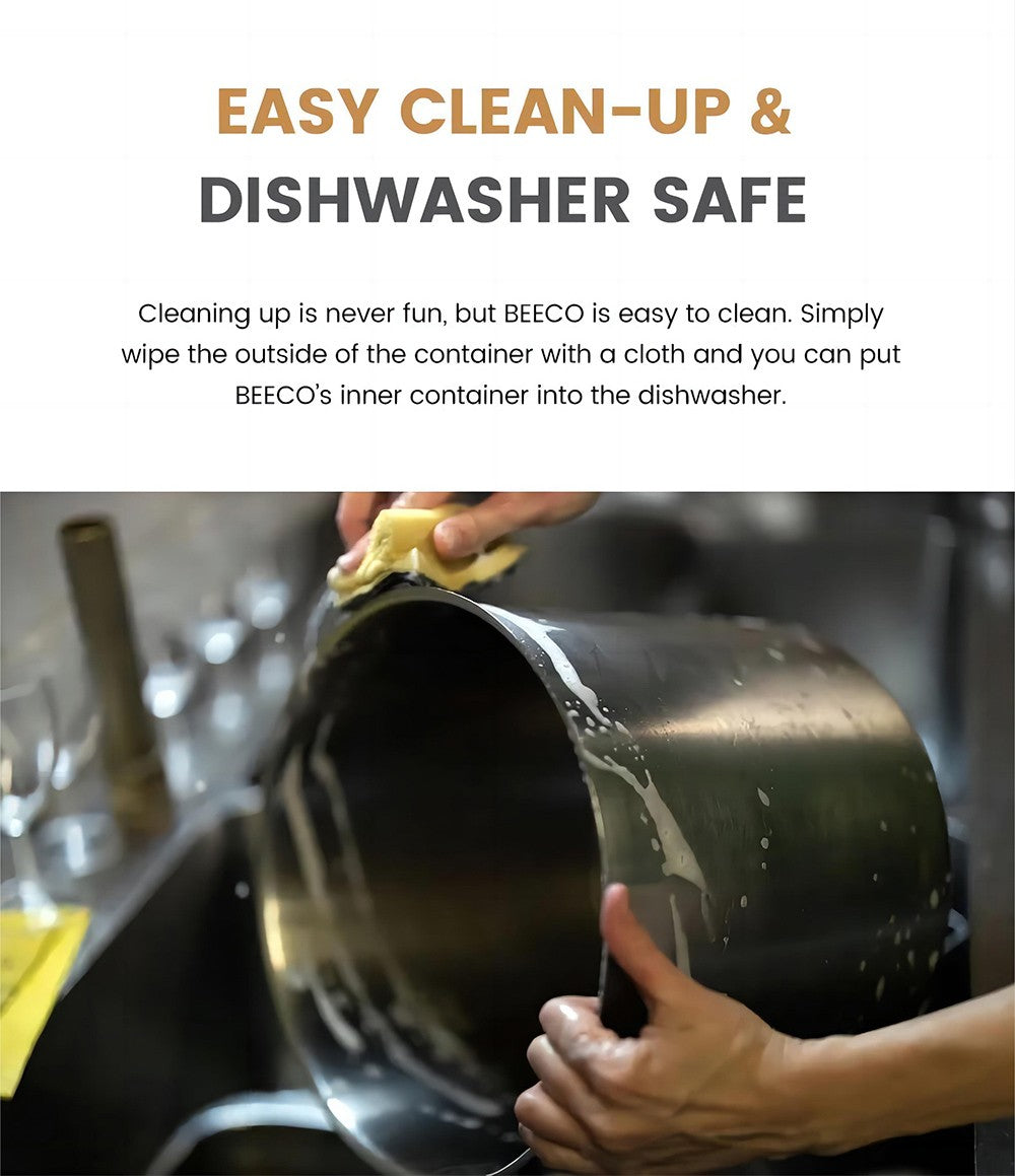 Compostador de cocina BEECO HQD-314Pro, capacidad de 3,3 L, convierte los residuos en fertilizante natural, luz UVC integrada, bloqueo infantil, pantalla LCD.