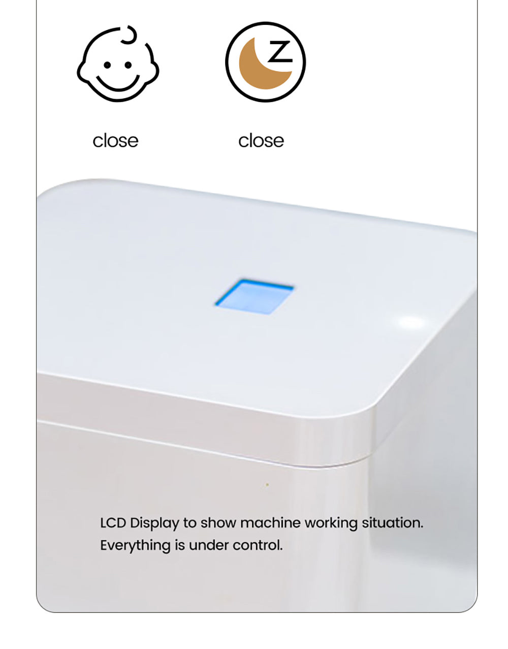 Compostador de cocina BEECO HQD-314Pro, capacidad de 3,3 L, convierte los residuos en fertilizante natural, luz UVC integrada, bloqueo infantil, pantalla LCD.