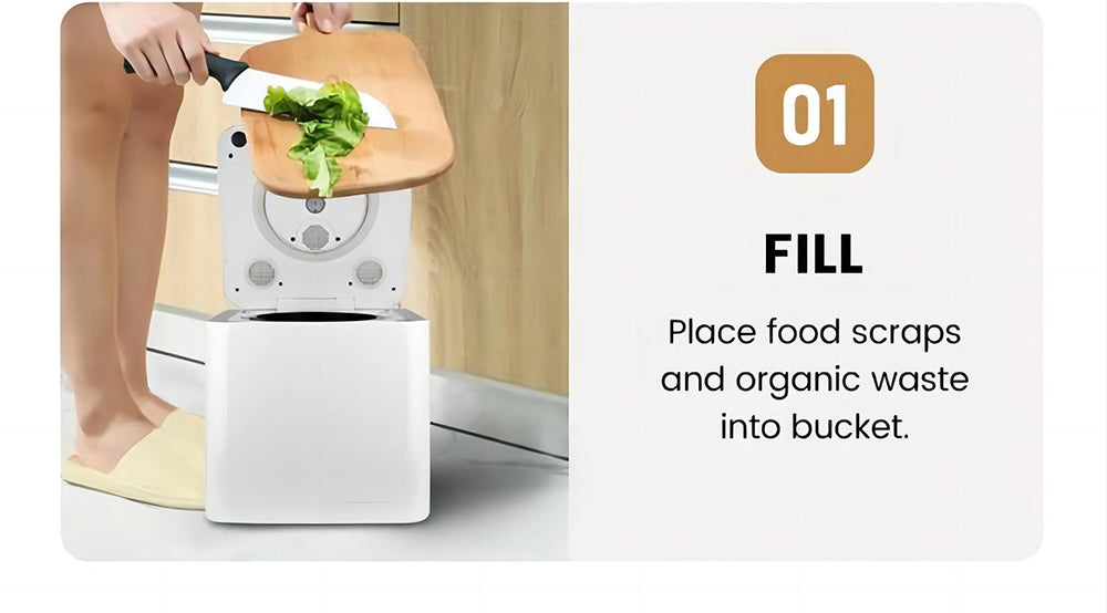Compostador de cocina BEECO HQD-314Pro, capacidad de 3,3 L, convierte los residuos en fertilizante natural, luz UVC integrada, bloqueo infantil, pantalla LCD.
