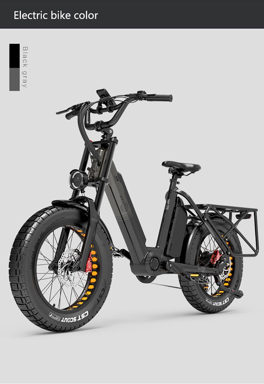 Bezior X500 MAX Elektro-Mountainbike, 750W Bafang Motor, 48V 37,5Ah herausnehmbarer Akku, 20*4,0 Zoll Fatbike-Reifen, 48 km/h Höchstgeschwindigkeit, 220 km Reichweite, Federgabel vorne, hydraulische Scheibenbremsen, Shimano 7-Gang-Schaltung