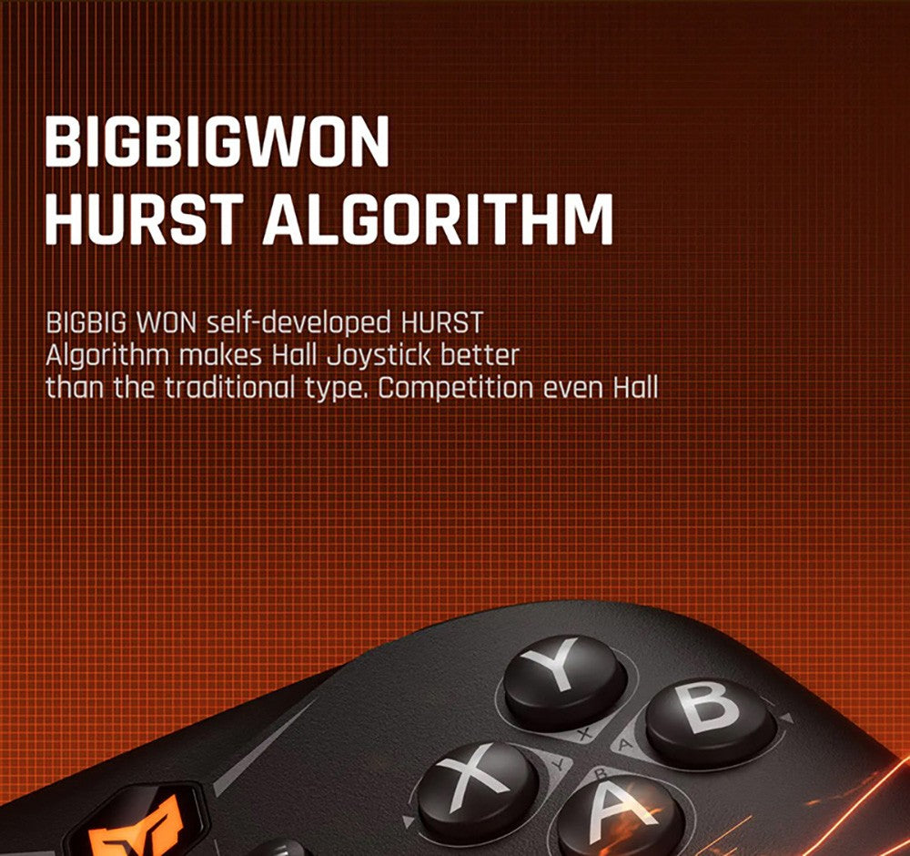 BIGBIG WON GALE HALL Mando inalámbrico para juegos, 3 modos de conexión, joysticks y gatillos Hall, compatible con Switch / PC / iOS / Android