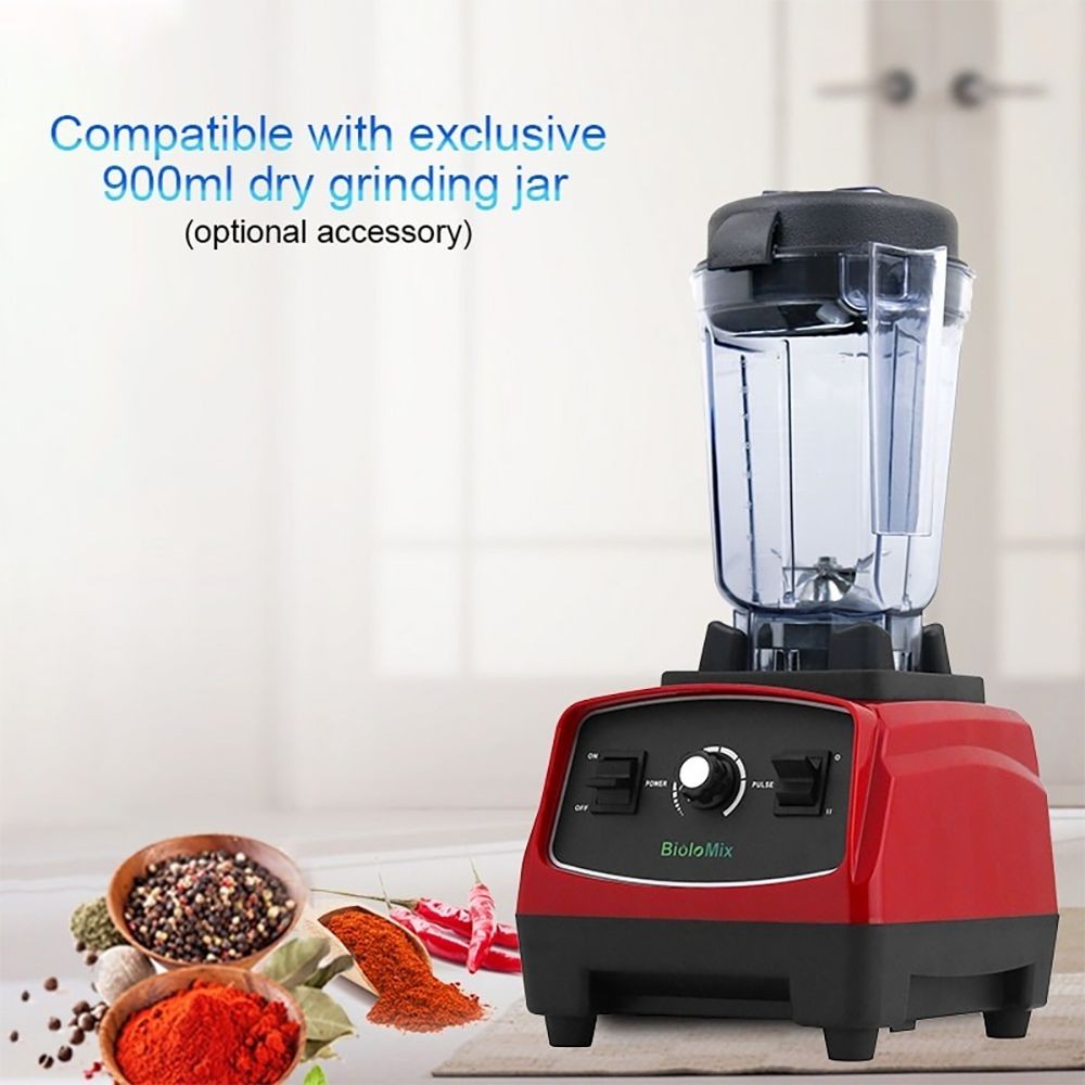 Batidora BioloMix G5200, 2200W, para batidos, capacidad de 2L, velocidad regulable - Negra