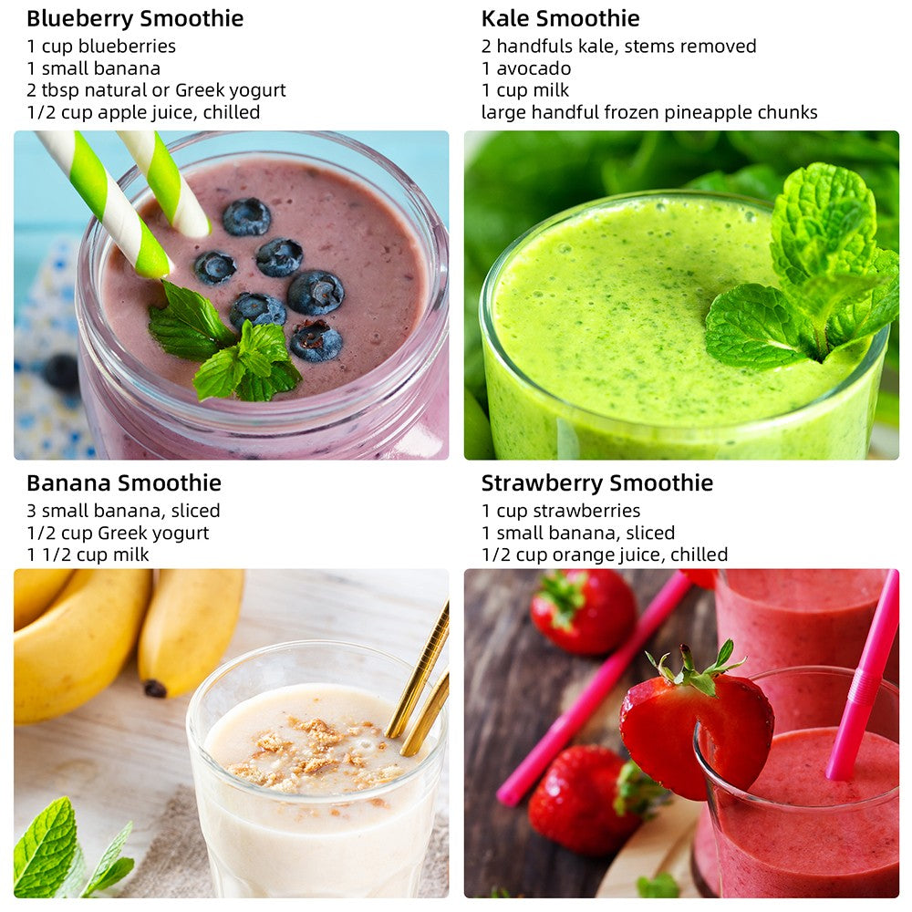BioloMix SF701 Batidora de vaso para smoothies de 1300W con jarra de cristal de 1.5L, 2 velocidades y función Pulse.