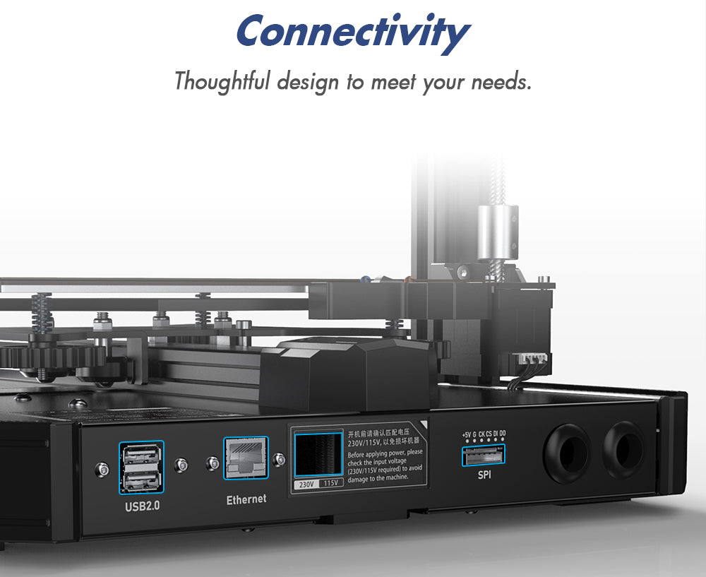Impresora 3D BIQU Hurakan, Firmware Klipper, Nivelación automática, Micro sonda integrada, Cama caliente dividida, Impresión silenciosa, Sensor de fin de filamento, Control remoto WiFi, 220x220x270mm