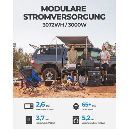 BLUETTI AC300 3000W Inverter Module, Must Work with B300, 2400W Solar Input, 3000W AC Outlets, 6000W Surge Power, Expandable Capacity From 3072Wh to 12288Wh, 13 Outputs, 15W Wireless Charging Pad, APP Control