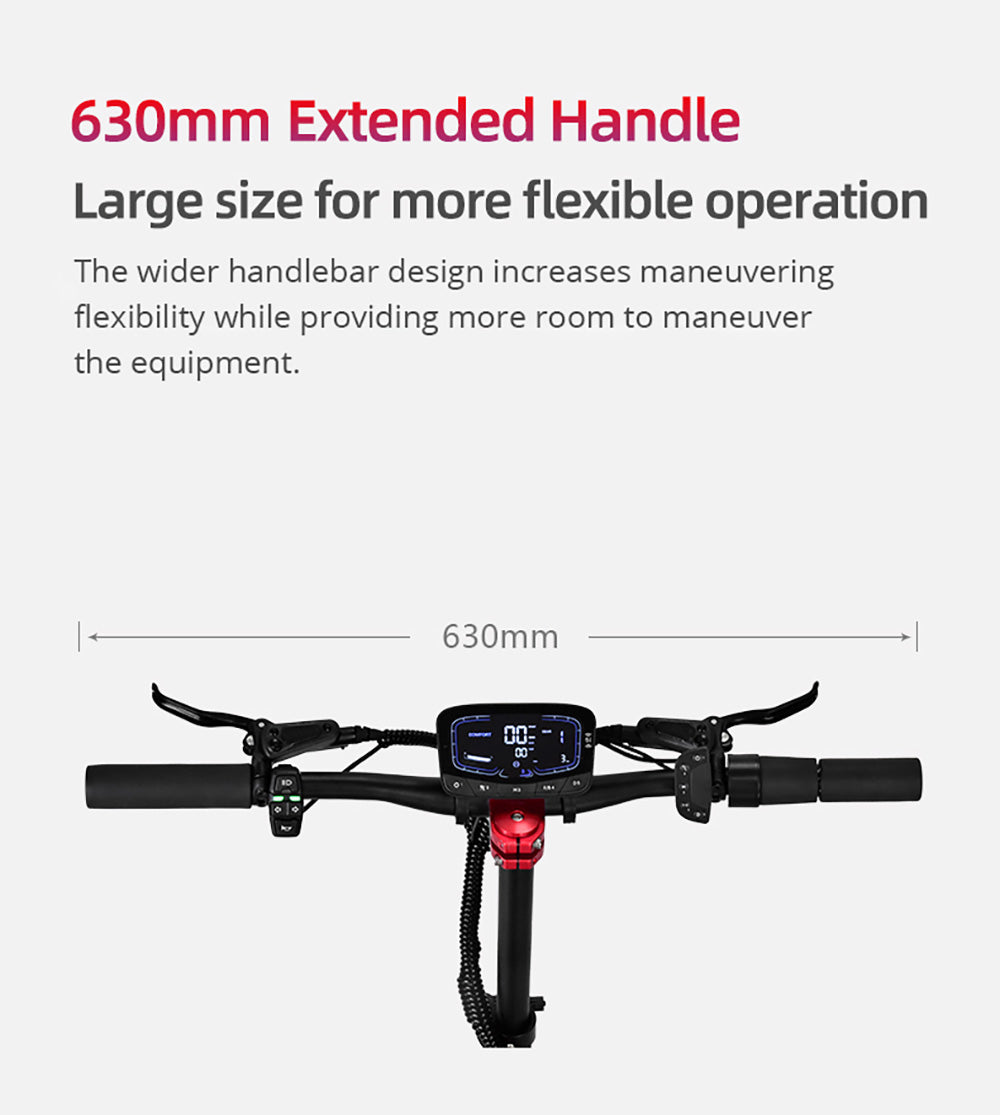 Patinete eléctrico BOYUEDA Q7 Pro Max, motor de 1600 W*2, batería de 52 V 28 Ah, neumático de 10 pulgadas, velocidad máxima de 70 km/h, autonomía de 110 km, frenos de disco hidráulicos dobles, amortiguador hidráulico delantero y amortiguador de resorte trasero, pantalla LCD.