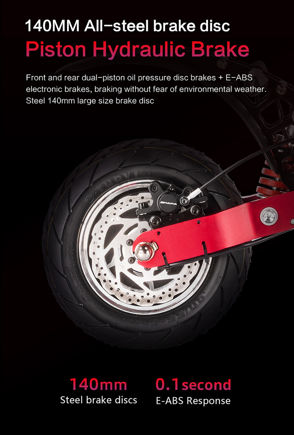 Patinete eléctrico BOYUEDA Q7 Pro Max, motor de 1600 W*2, batería de 52 V 28 Ah, neumático de 10 pulgadas, velocidad máxima de 70 km/h, autonomía de 110 km, frenos de disco hidráulicos dobles, amortiguador hidráulico delantero y amortiguador de resorte trasero, pantalla LCD.