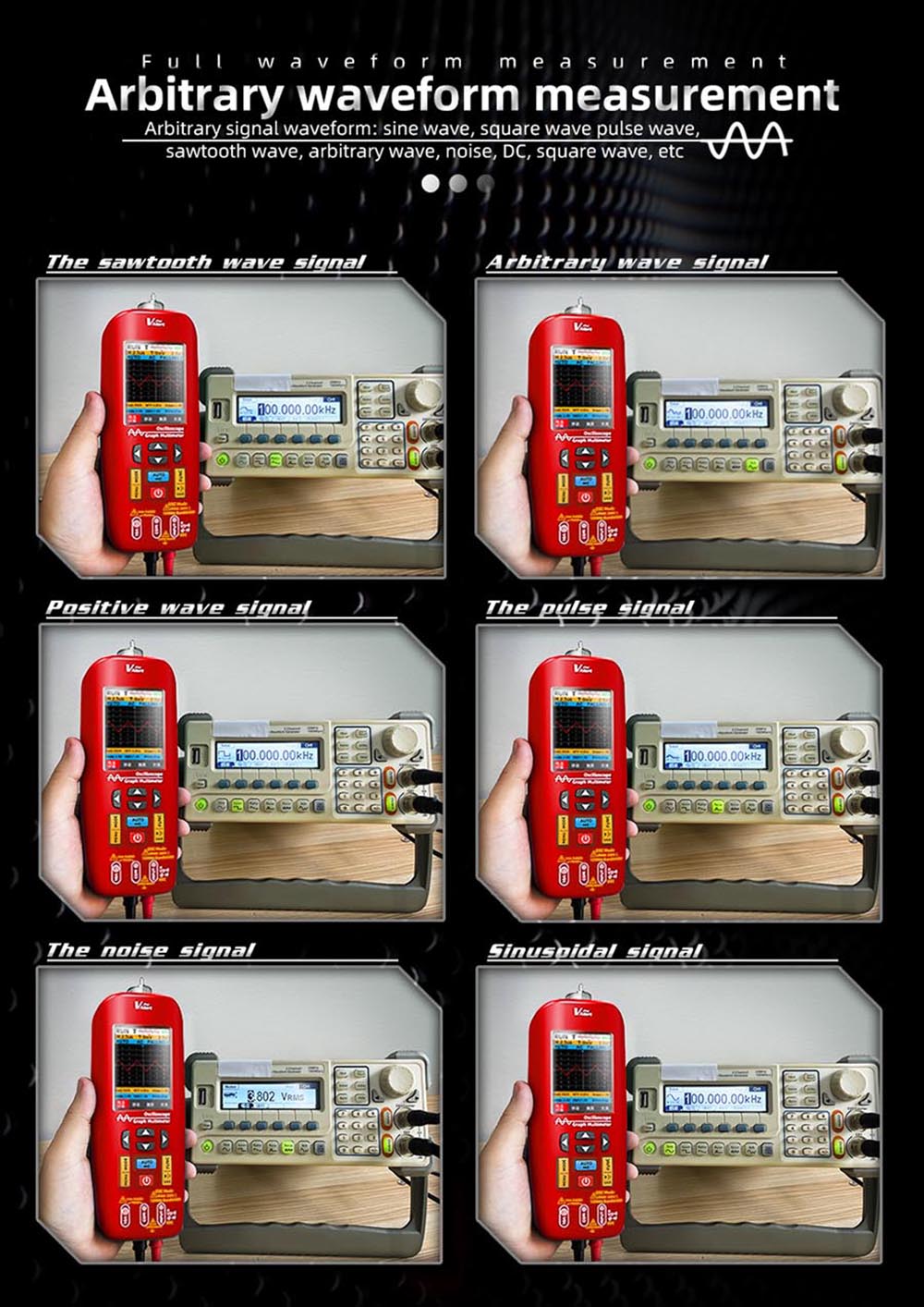 Osciloscopio digital BSIDE O1, multímetro de mano, almacenamiento de formas de onda, frecuencia de muestreo 48 MSa/s 10 MHz, probador profesional de componentes electrónicos - Rojo