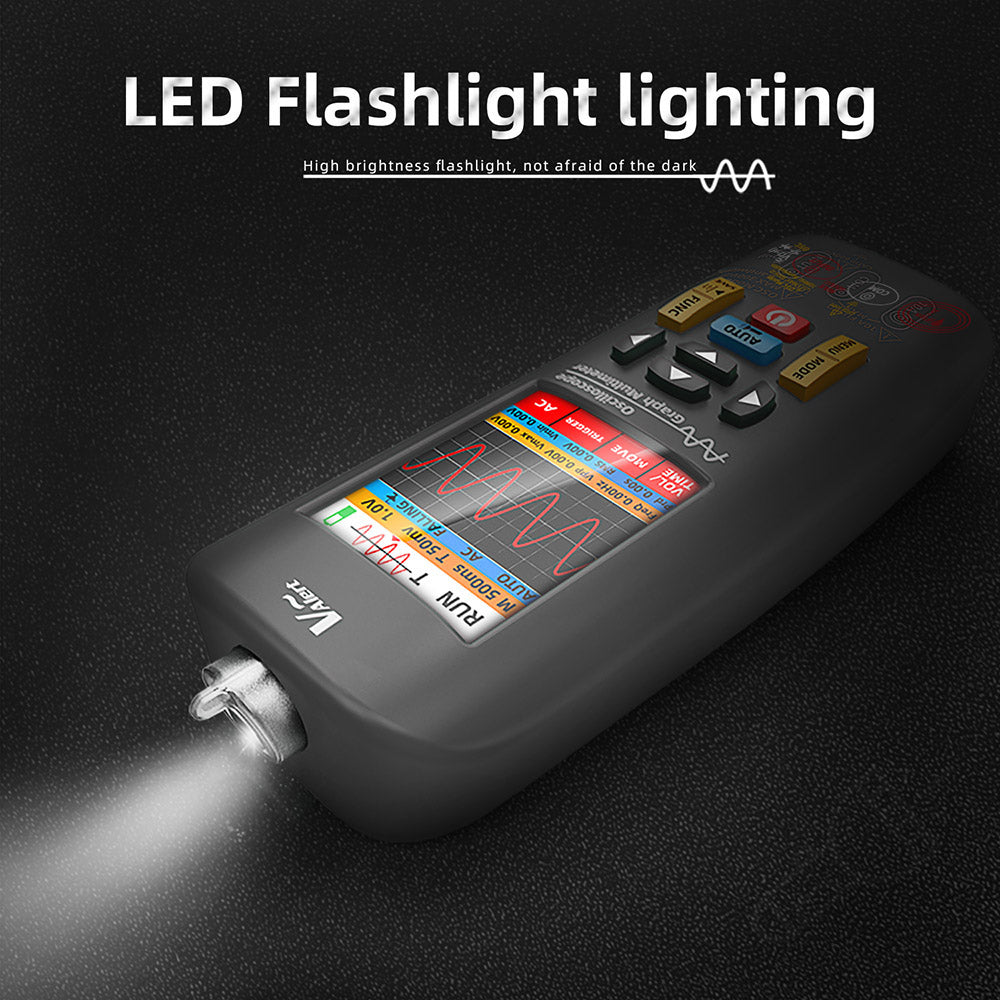 Multímetro osciloscopio BSIDE O1X 3 en 1, tipo bolígrafo eléctrico, ancho de banda de 10 MHz, pantalla a color TFT de 2,8 pulgadas, batería de litio de 2000 mAh, linterna LED.