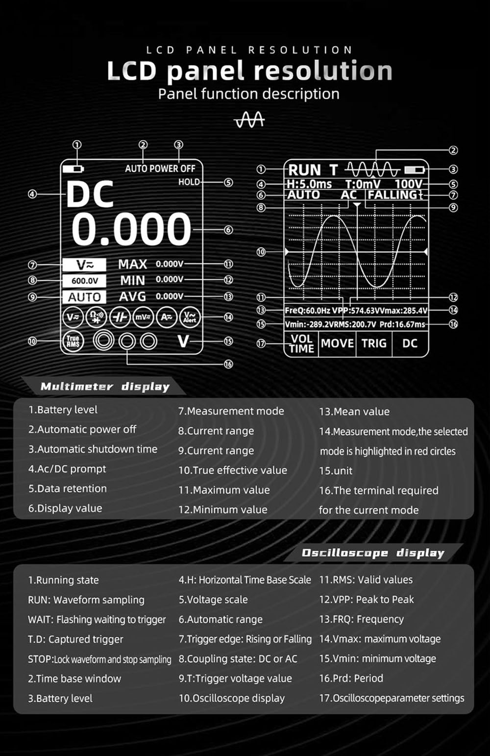 Multímetro osciloscopio BSIDE O1X 3 en 1, tipo bolígrafo eléctrico, ancho de banda de 10 MHz, pantalla a color TFT de 2,8 pulgadas, batería de litio de 2000 mAh, linterna LED.