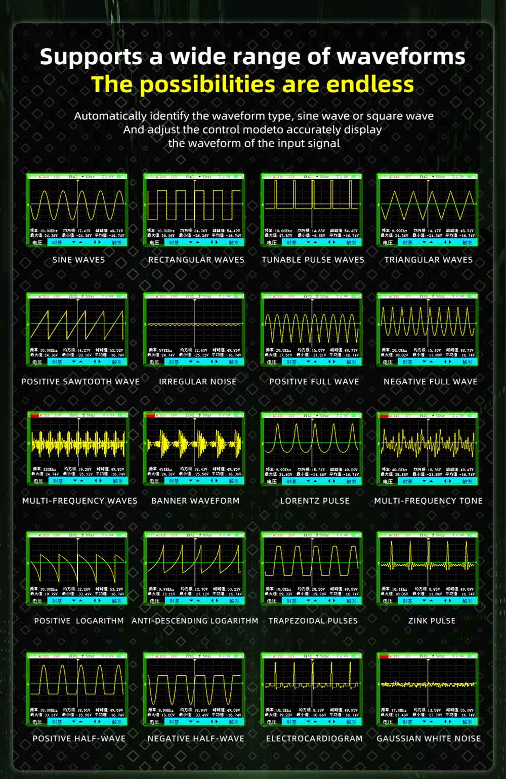 Multímetro con osciloscopio digital portátil BSIDE OT2, ancho de banda de 10 MHz con frecuencia de muestreo de 48 MSa/s, pantalla LCD de 2,8 pulgadas.