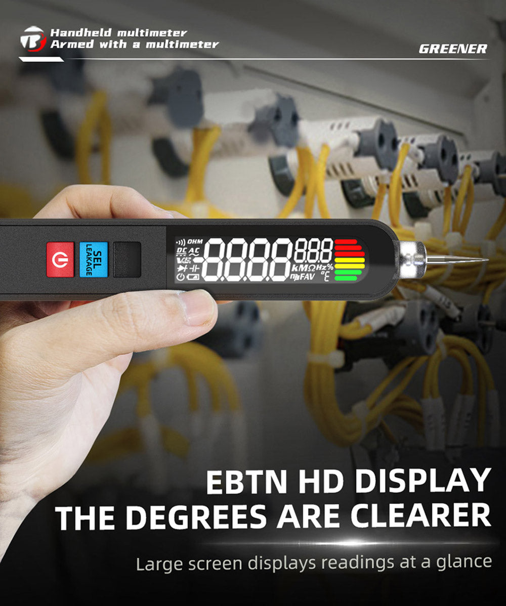 Multímetro digital BSIDE S40X, probador de voltaje de fuga, prueba de resistencia de diodo AC/DC y capacitancia, pantalla LCD, búsqueda de puntos de ruptura, alta precisión, totalmente inteligente, carga USB.