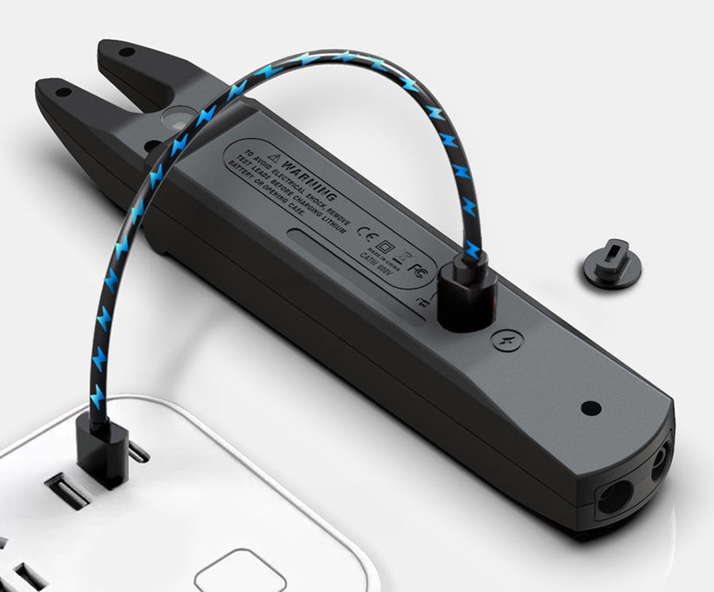 Multímetro digital de pinza BSIDE U1, bolígrafo probador eléctrico, linterna LED brillante, pinzas de corriente DC/AC 100A, corriente T-RMS.