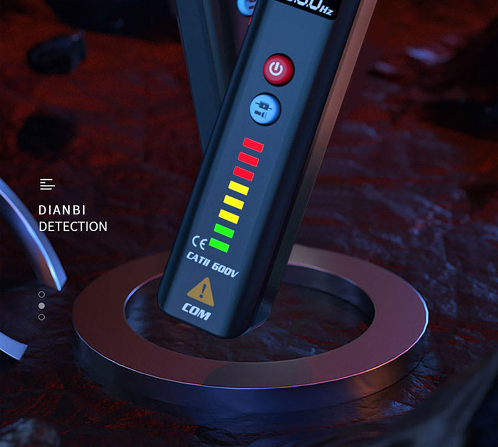 Detector de voltaje inteligente BSIDE X1, multímetro, bolígrafo eléctrico, comprobación de puntos de interrupción, pantalla LCD grande, linterna, medidor de Hz, ohmios y NCV de cable vivo, sin pilas.