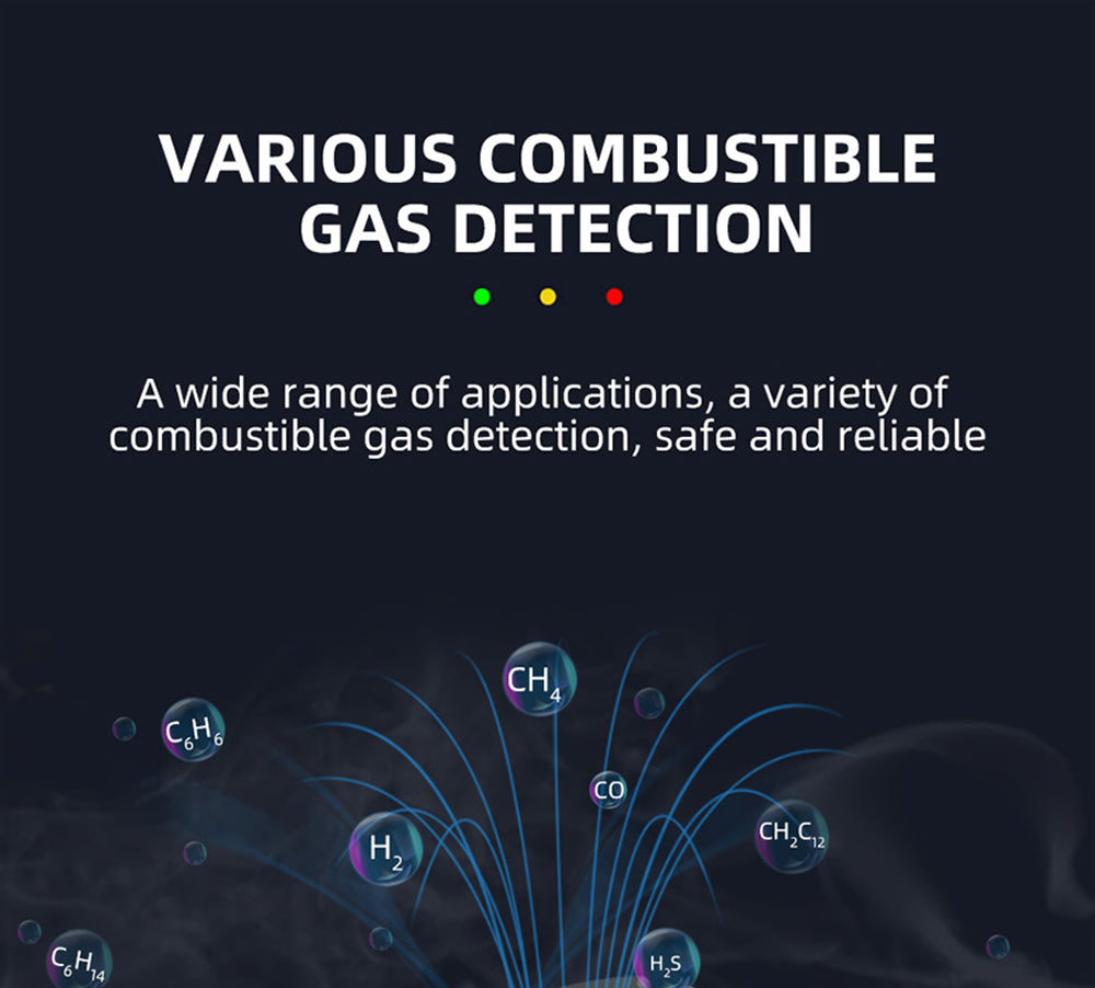 Detector de gas e higrómetro digital BSIDE X4A, analizador de gas combustible, medidor de temperatura y humedad, con alarma sonora y visual, pantalla LCD, sin pilas, con bolsa.