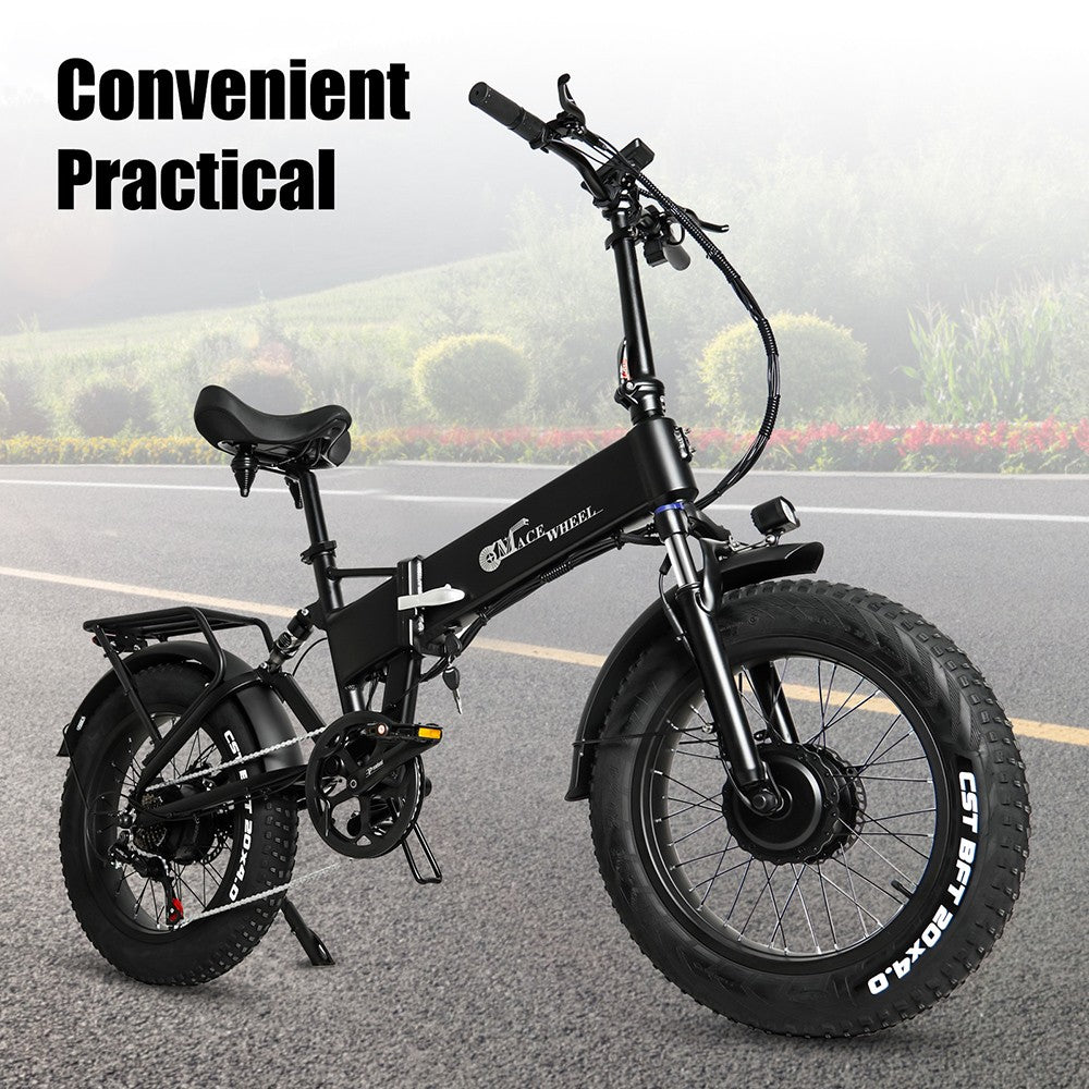 CMACEWHEEL RX20 MAX Electric Bike 20*4.0 inch CST Fat Tire Dual 750W Motor 45km/h Max Speed 110km Max Range 48V 17Ah Battery 150kg Load Hydraulic Brake