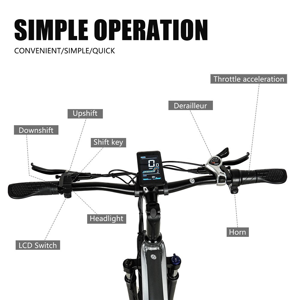 CMACEWHEEL TP26 Electric Bike 26*4.0 inch CST Tire 750W Motor 40-45km/h Max Speed 17Ah Battery